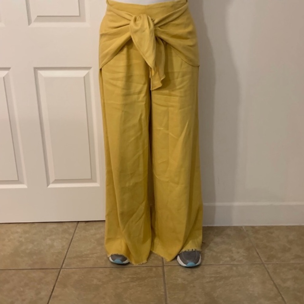 Anthropologie postmate Linen Wrap Waist Pants - Picture 3 of 6